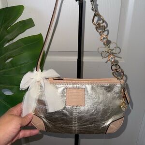 Elegant Silver and Pink Women's Bag